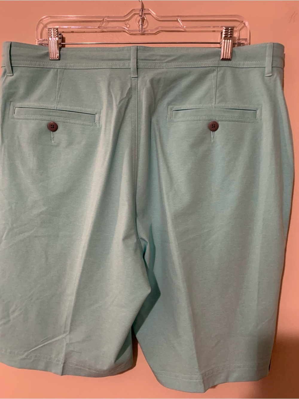 Roundtree & Yorke Aqua Flat-Front Performance Shorts - Picture 5 of 6